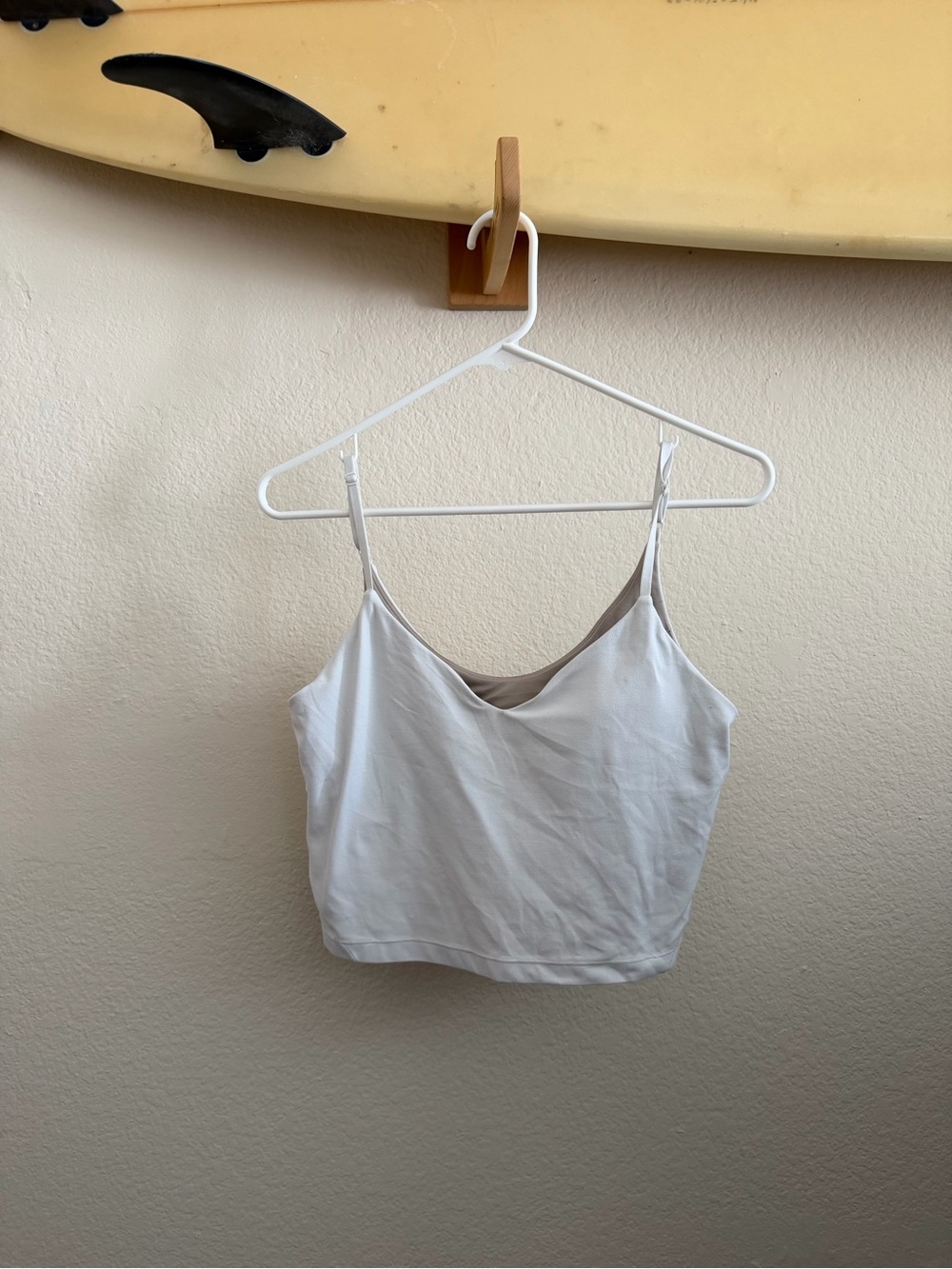 lululemon athletica White Spaghetti Strap Cami Crop Tank
